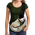 White Rose Print Pet Sling Carrier