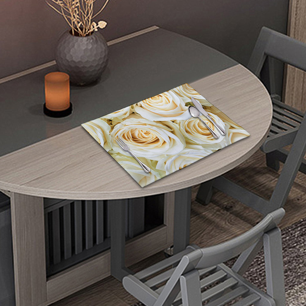 White Rose Print Placemat