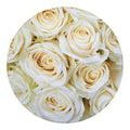 White Rose Print Round Blanket