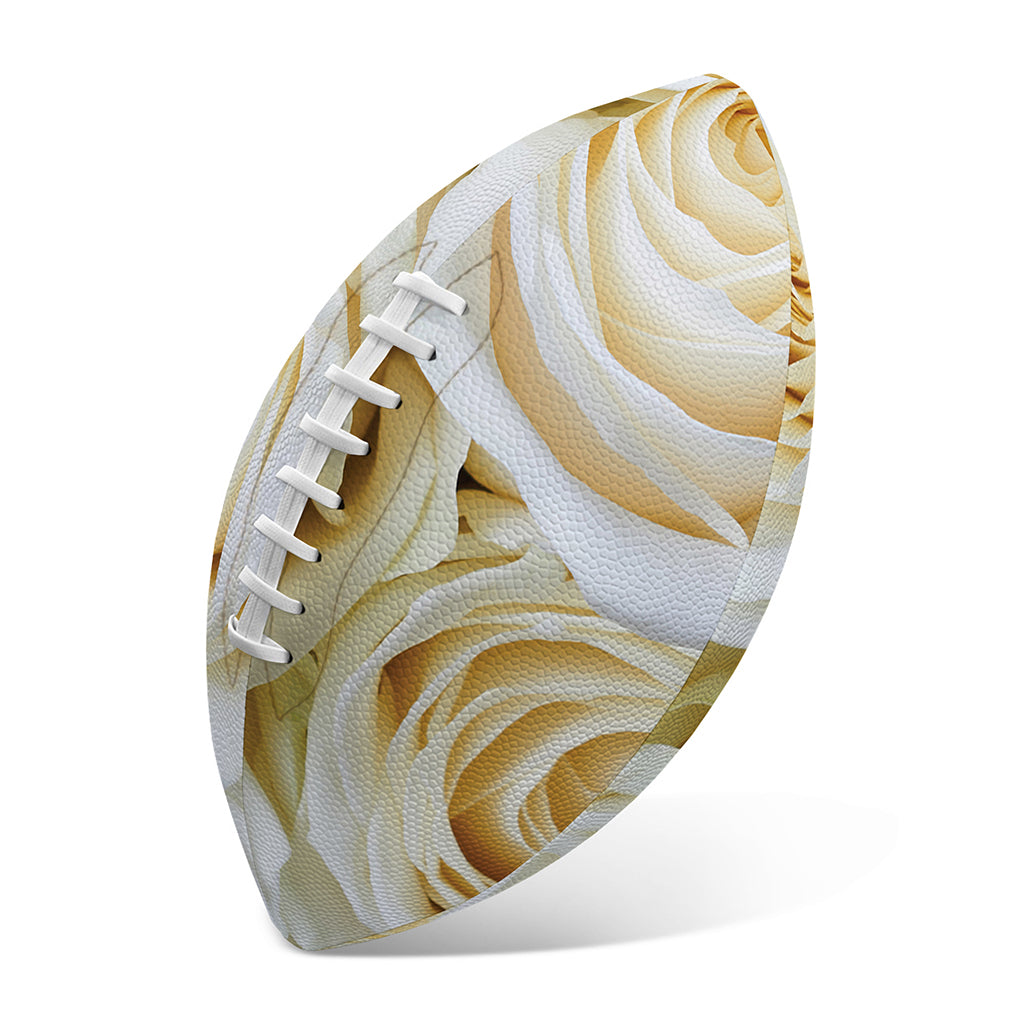 White Rose Print Rugby Ball