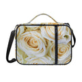 White Rose Print Shoulder Strap Bible Bag