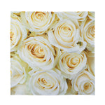 White Rose Print Silk Bandana