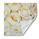 White Rose Print Silk Bandana