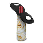 White Rose Print Single Neoprene Wine Tote