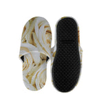 White Rose Print Slippers