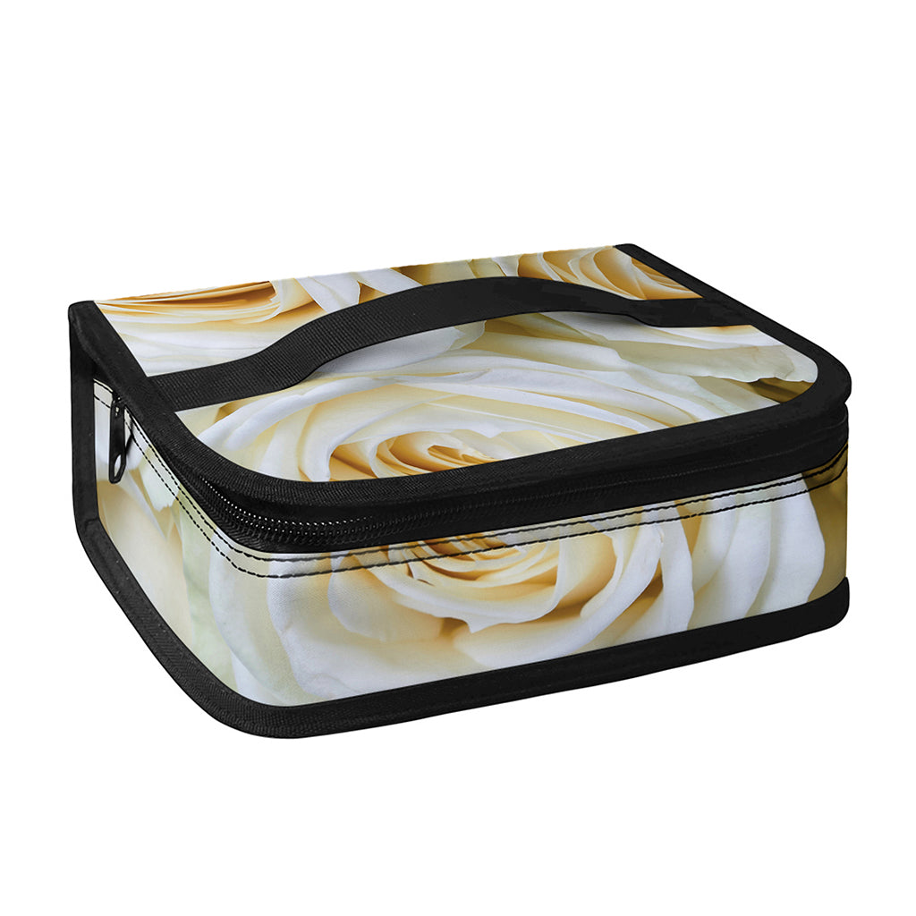 White Rose Print Small Lunch Bag