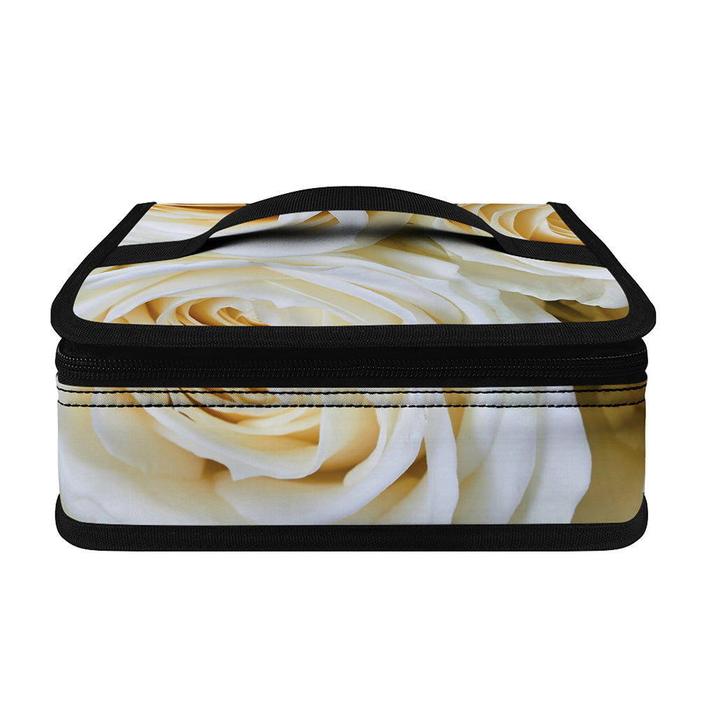 White Rose Print Small Lunch Bag