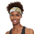 White Rose Print Sports Headband