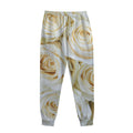 White Rose Print Sweatpants