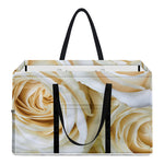 White Rose Print Utility Tote Bag