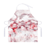 White Ruby Marble Print Adjustable Apron