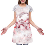 White Ruby Marble Print Adjustable Apron
