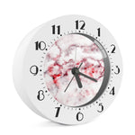 White Ruby Marble Print Alarm Clock