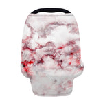 White Ruby Marble Print Baby Seat Cover