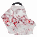 White Ruby Marble Print Baby Seat Cover