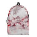 White Ruby Marble Print School Backpack