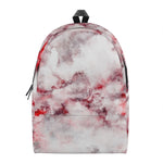 White Ruby Marble Print Backpack