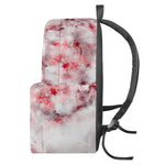 White Ruby Marble Print Backpack