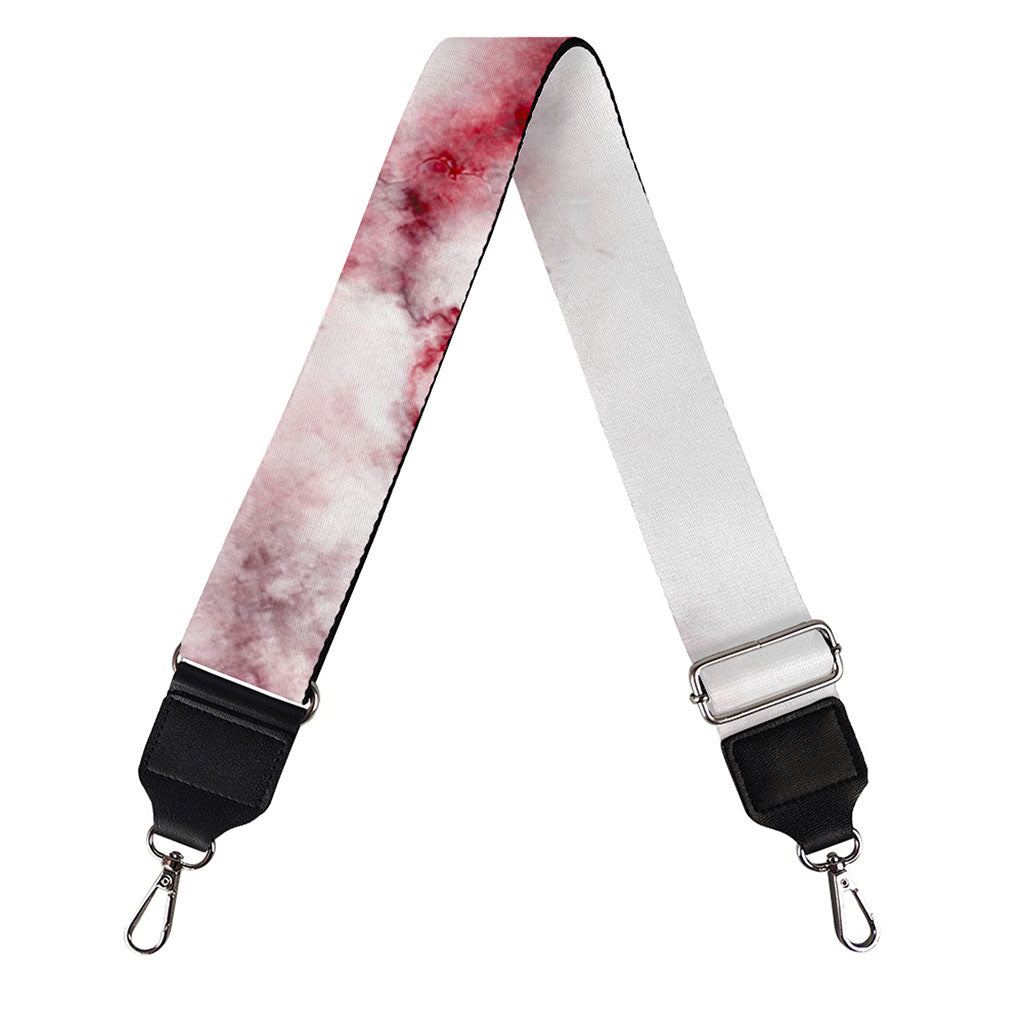 White Ruby Marble Print Bag Strap