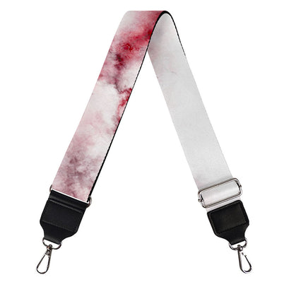 White Ruby Marble Print Bag Strap