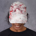 White Ruby Marble Print Baseball Cap