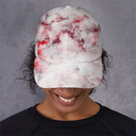 White Ruby Marble Print Baseball Cap