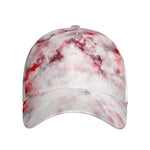 White Ruby Marble Print Baseball Cap