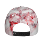White Ruby Marble Print Baseball Cap