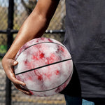 White Ruby Marble Print Basketball