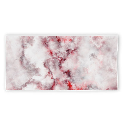 White Ruby Marble Print Beach Towel