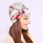 White Ruby Marble Print Beanie