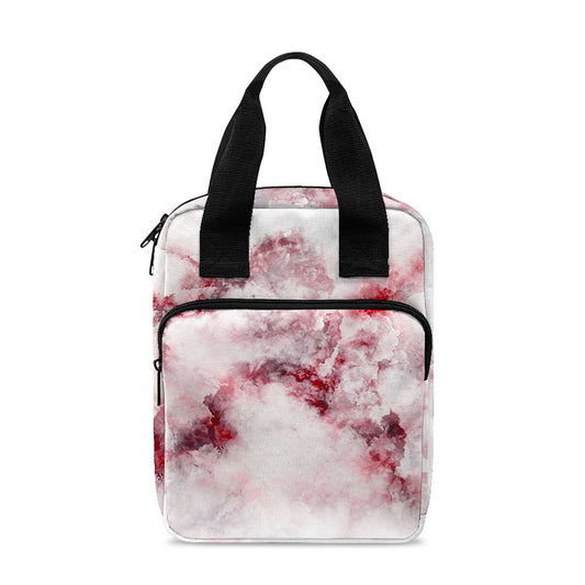 White Ruby Marble Print Bible Tote Bag