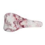 White Ruby Marble Print Bicycle Seat Cover