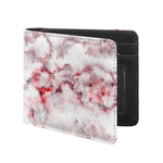 White Ruby Marble Print Bifold Wallet