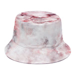 White Ruby Marble Print Bucket Hat