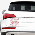 White Ruby Marble Print Car Sticker