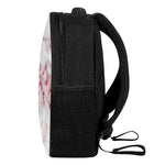 White Ruby Marble Print Casual Backpack