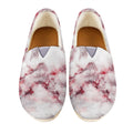 White Ruby Marble Print Casual Shoes
