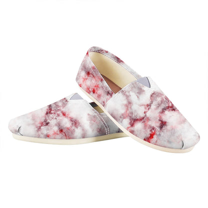 White Ruby Marble Print Casual Shoes
