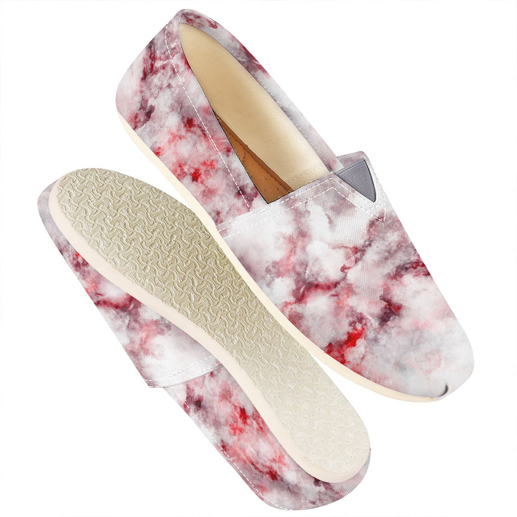 White Ruby Marble Print Casual Shoes