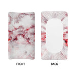 White Ruby Marble Print Changing Pad Cover