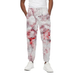 White Ruby Marble Print Cotton Pants