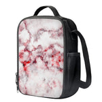 White Ruby Marble Print Crossbody Lunch Bag