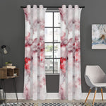 White Ruby Marble Print Curtain