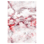 White Ruby Marble Print Curtain