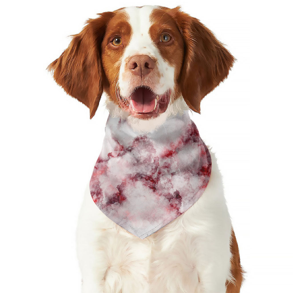 White Ruby Marble Print Dog Bandana