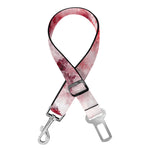 White Ruby Marble Print Dog Seat Belt