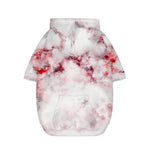 White Ruby Marble Print Dog Zip Up Hoodie