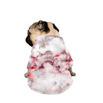 White Ruby Marble Print Dog Zip Up Jacket