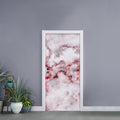White Ruby Marble Print Door Sticker